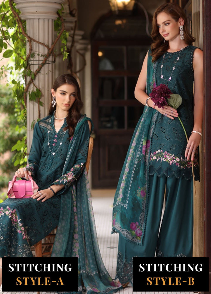 Noor by Saadia Asad Embroidered Lawn Suits Unstitched 3 Piece NSA25LS D-05 - Summer Collection