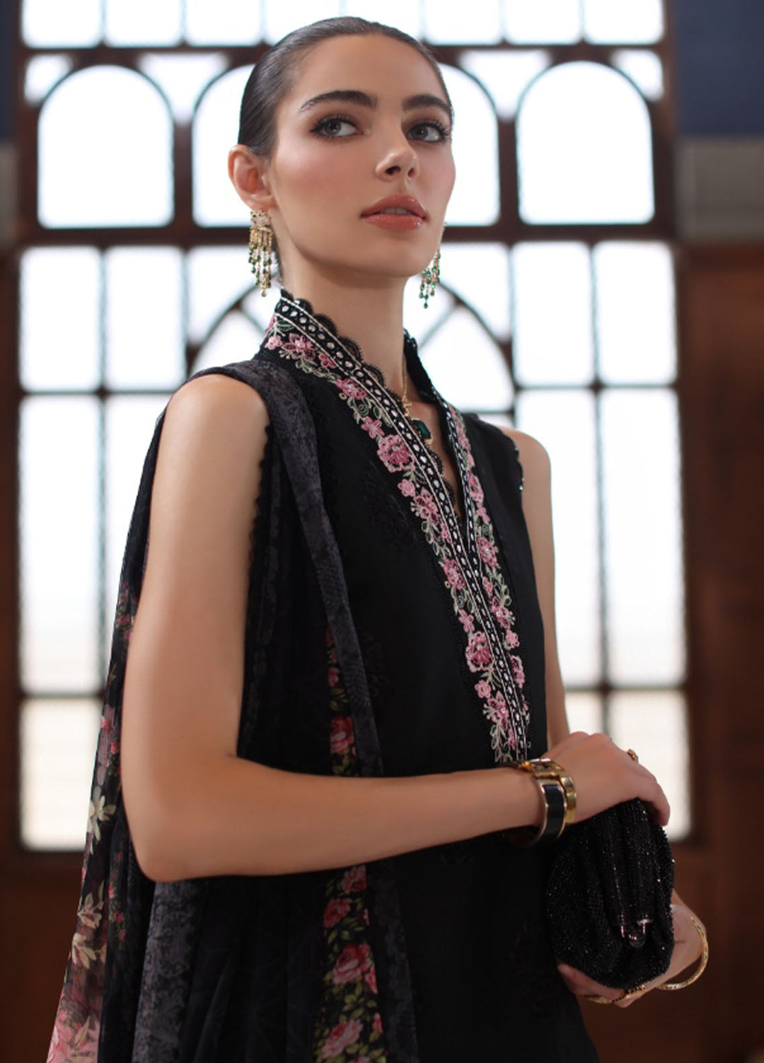 Noor by Saadia Asad Embroidered Lawn Suits Unstitched 3 Piece NSA25LS D-07 - Summer Collection