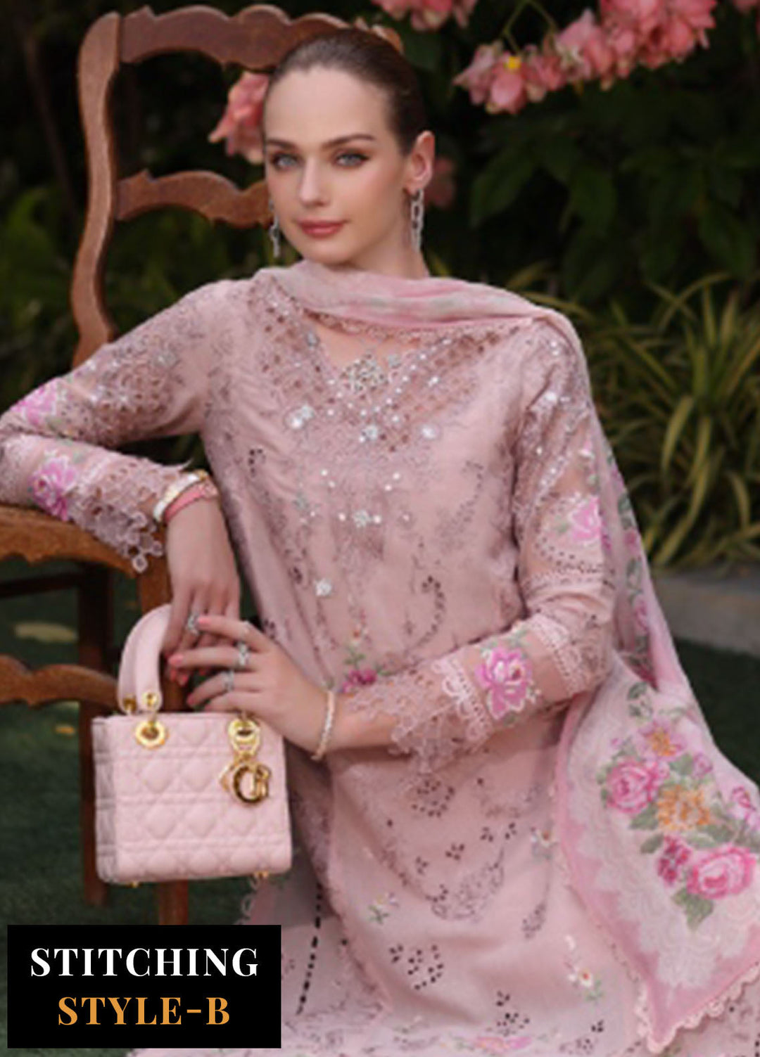 Noor by Saadia Asad Embroidered Lawn Suits Unstitched 3 Piece NSA25LS D-08 - Summer Collection