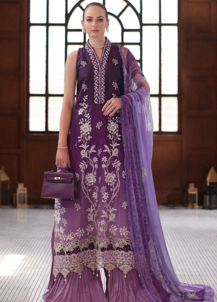 Noor by Saadia Asad Embroidered Lawn Suits Unstitched 3 Piece NSA25LS D-09 - Summer Collection