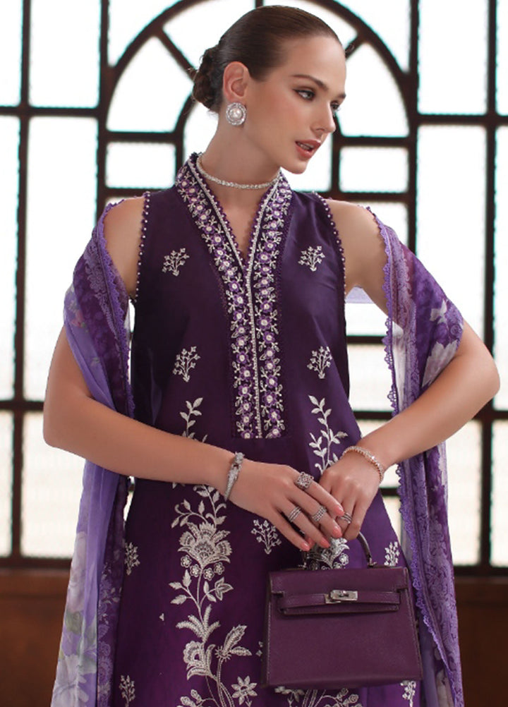 Noor by Saadia Asad Embroidered Lawn Suits Unstitched 3 Piece NSA25LS D-09 - Summer Collection