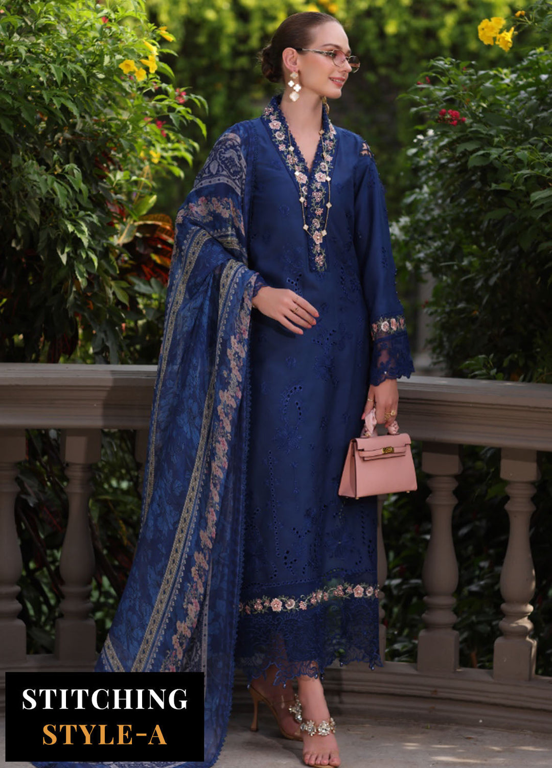 Noor by Saadia Asad Embroidered Lawn Suits Unstitched 3 Piece NSA25LS D-10 - Summer Collection