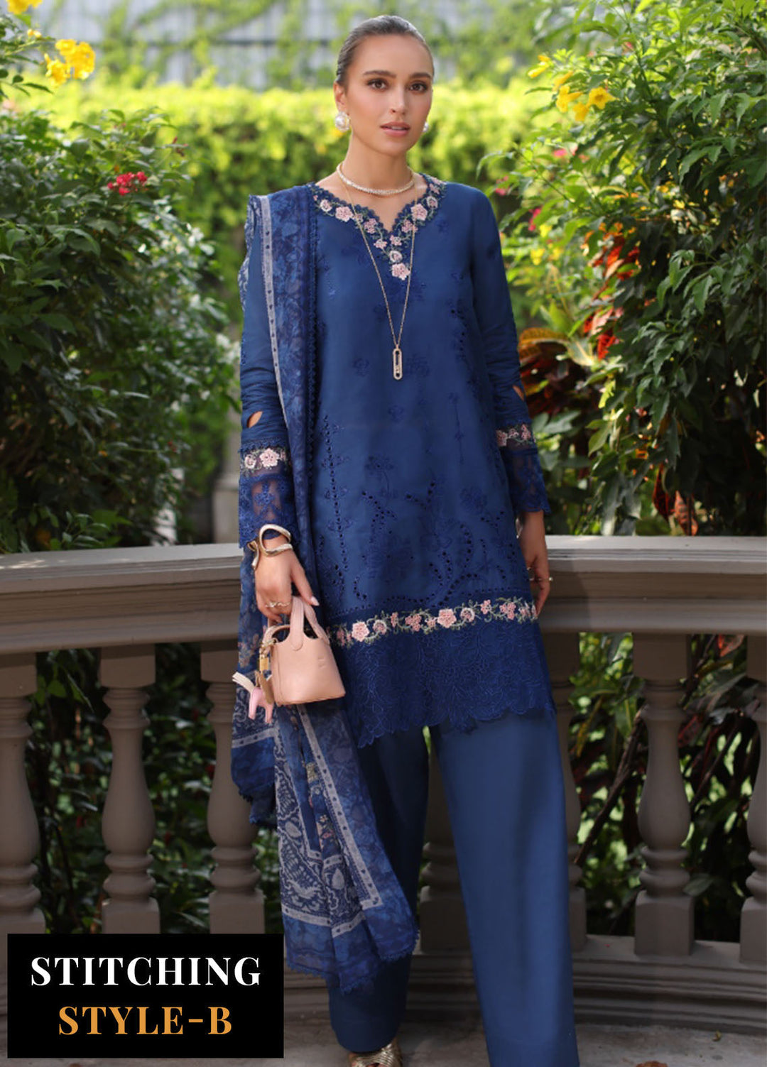 Noor by Saadia Asad Embroidered Lawn Suits Unstitched 3 Piece NSA25LS D-10 - Summer Collection