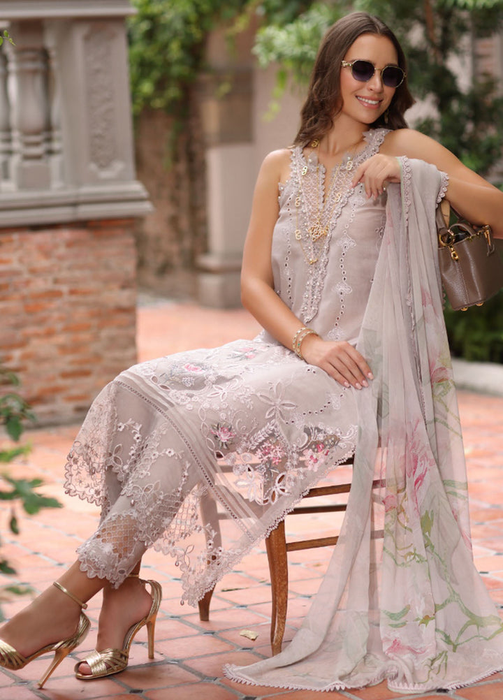 Noor by Saadia Asad Embroidered Lawn Suits Unstitched 3 Piece NSA25LS D-11 - Summer Collection