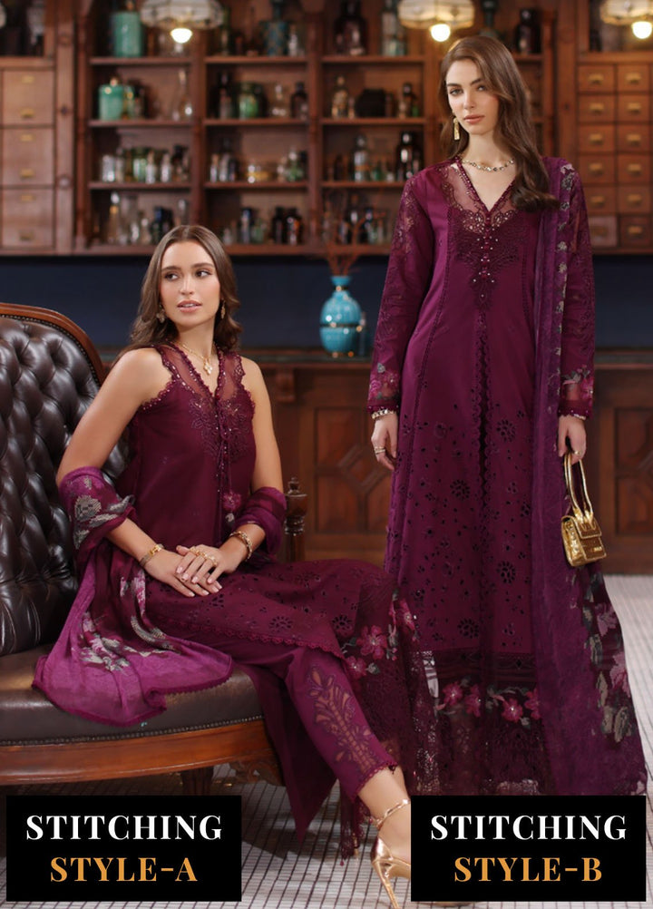 Noor by Saadia Asad Embroidered Lawn Suits Unstitched 3 Piece NSA25LS D-12 - Summer Collection