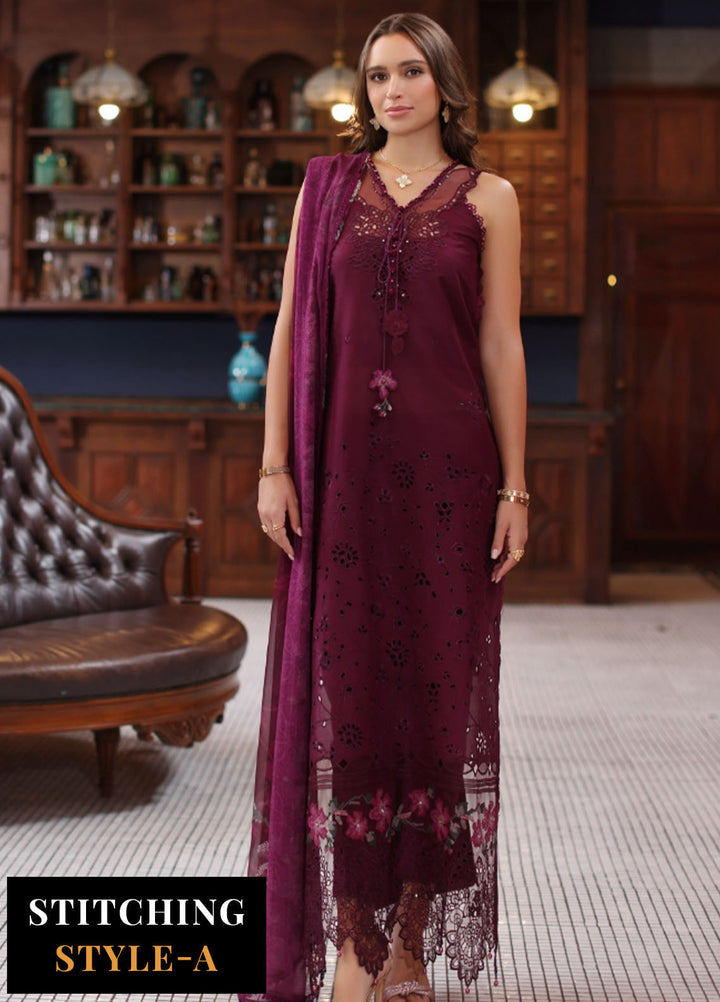 Noor by Saadia Asad Embroidered Lawn Suits Unstitched 3 Piece NSA25LS D-12 - Summer Collection