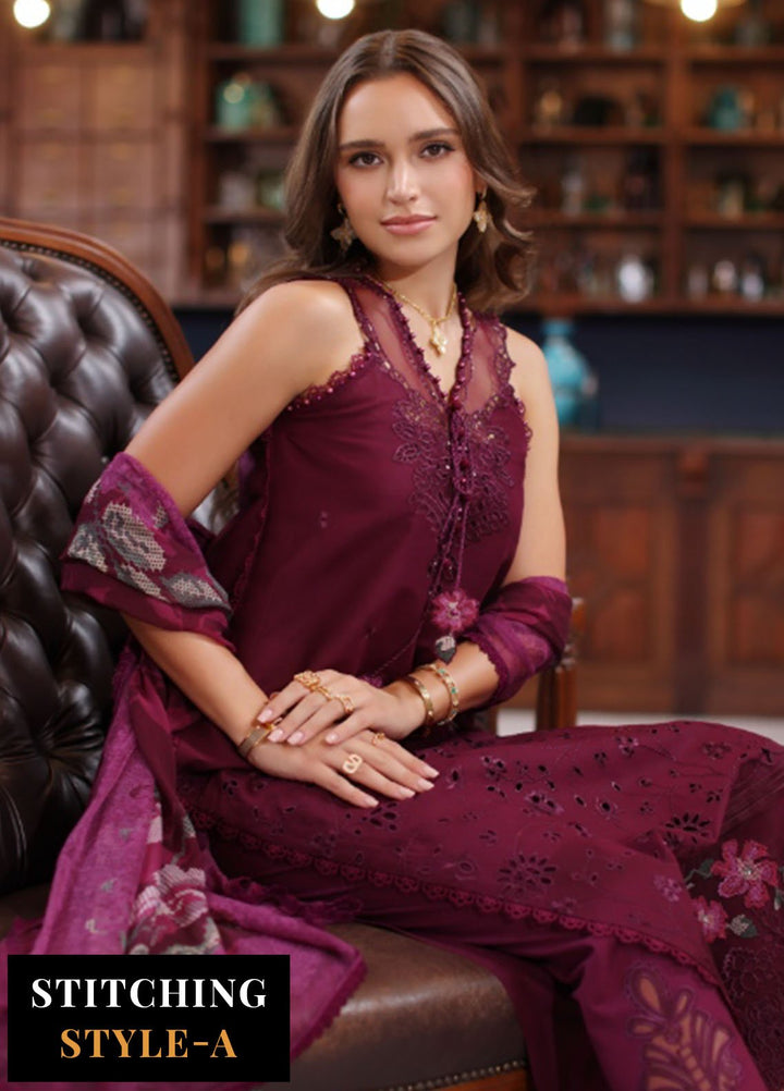 Noor by Saadia Asad Embroidered Lawn Suits Unstitched 3 Piece NSA25LS D-12 - Summer Collection