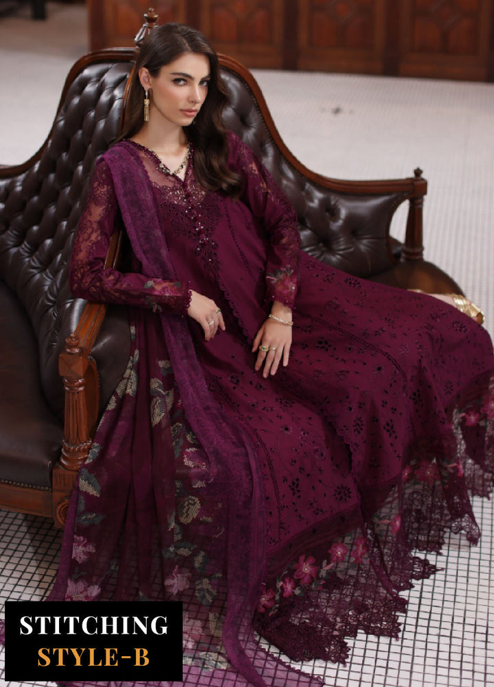 Noor by Saadia Asad Embroidered Lawn Suits Unstitched 3 Piece NSA25LS D-12 - Summer Collection