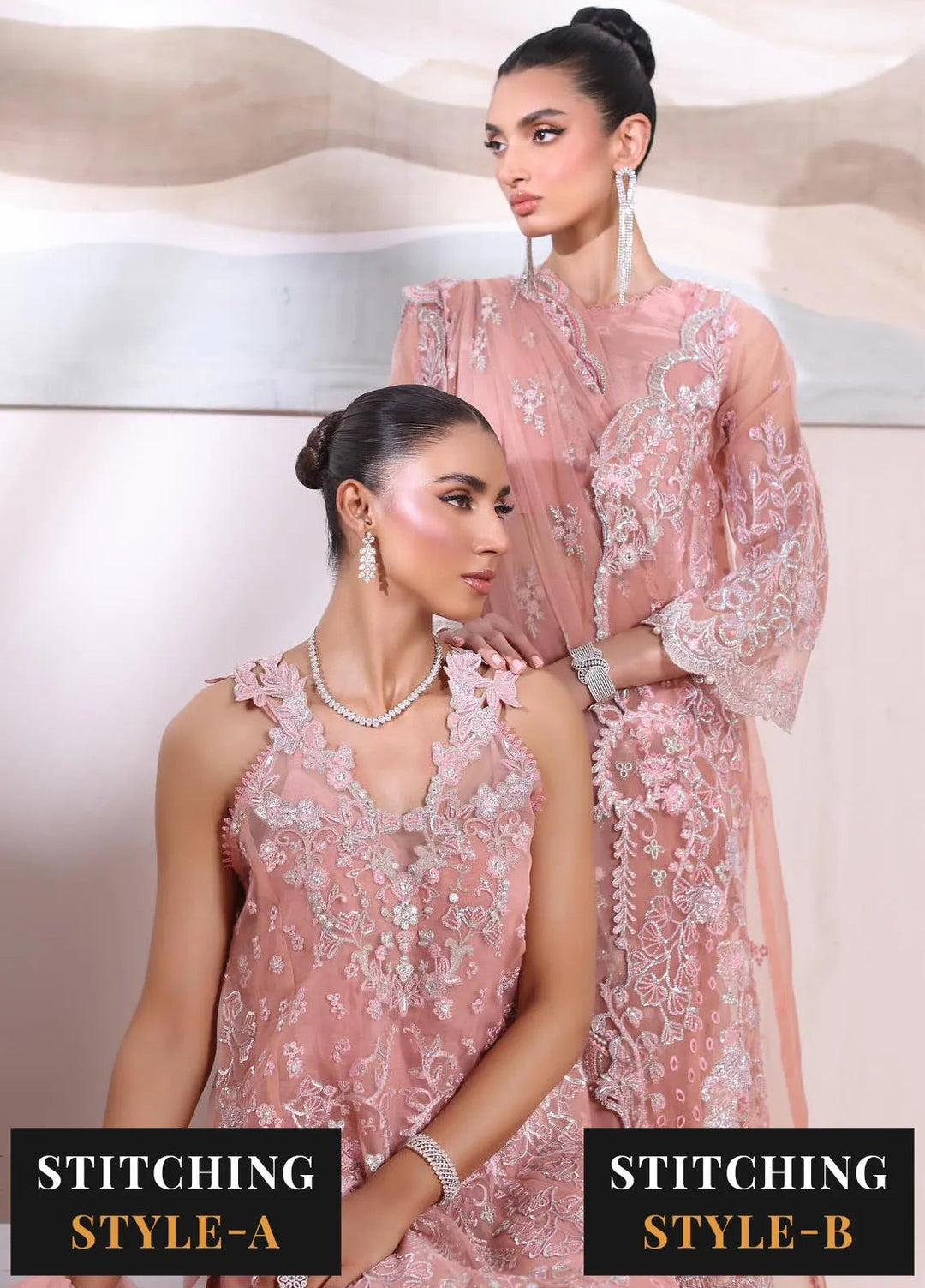 Noor By Saadia Asad Embroidered Organza Suit Unstitched 3 Piece NSA24CL D-06 Vera - Formal Collection