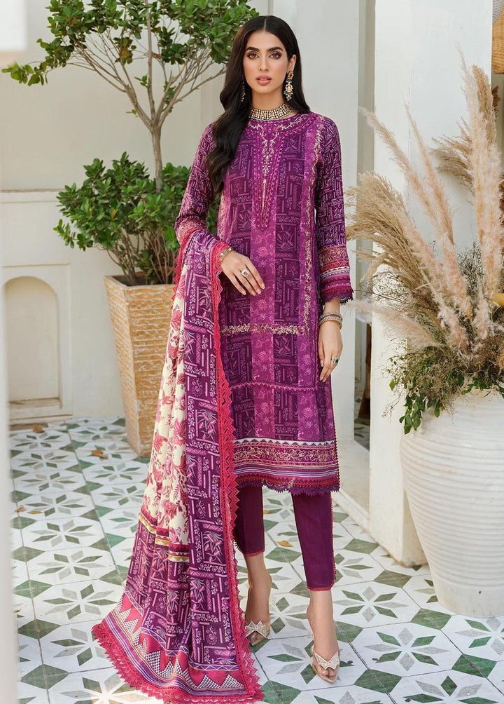 Noor By Saadia Asad Embroidered Linen Suits Unstitched 3 Piece NSA22W D2-A - Winter Collection