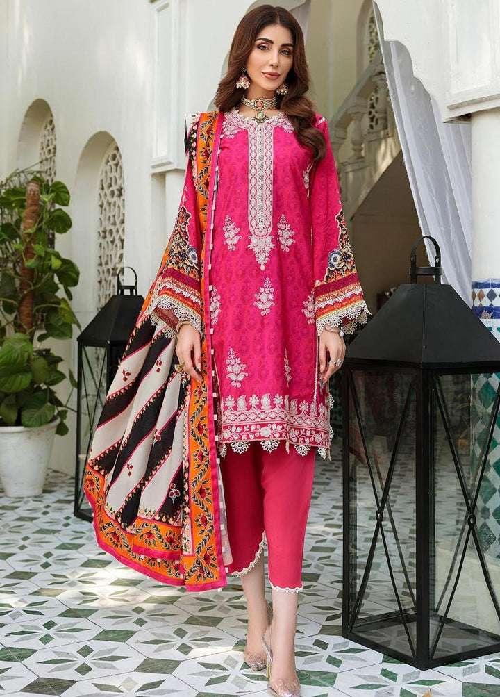 Noor By Saadia Asad Embroidered Linen Suits Unstitched 3 Piece NSA22W D3-A - Winter Collection