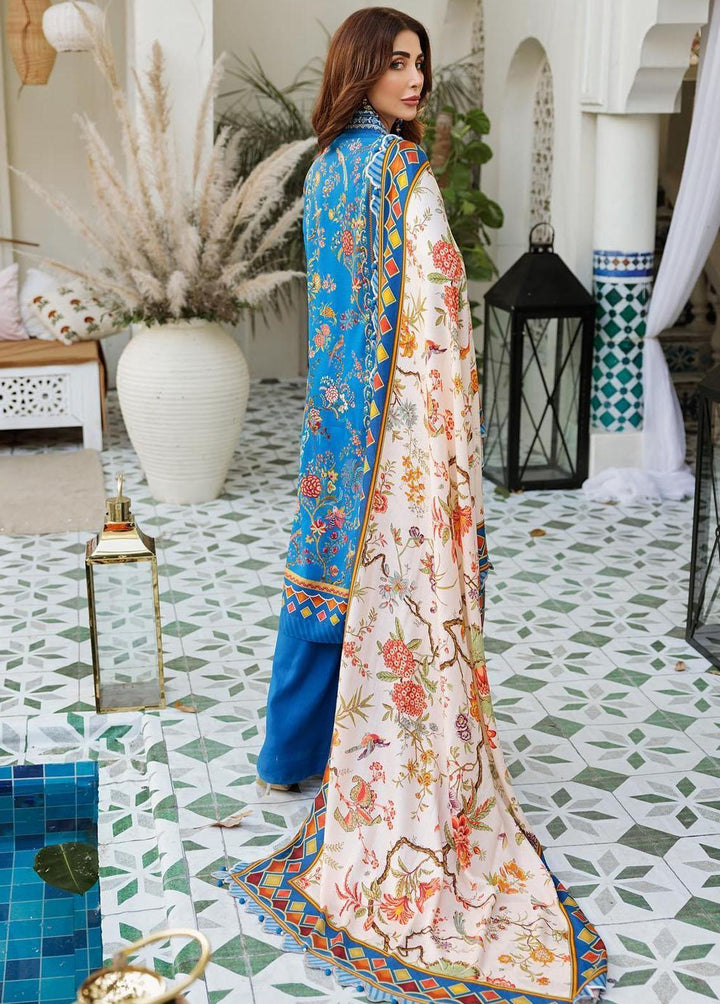 Noor By Saadia Asad Embroidered Linen Suits Unstitched 3 Piece NSA22W D5-A - Winter Collection