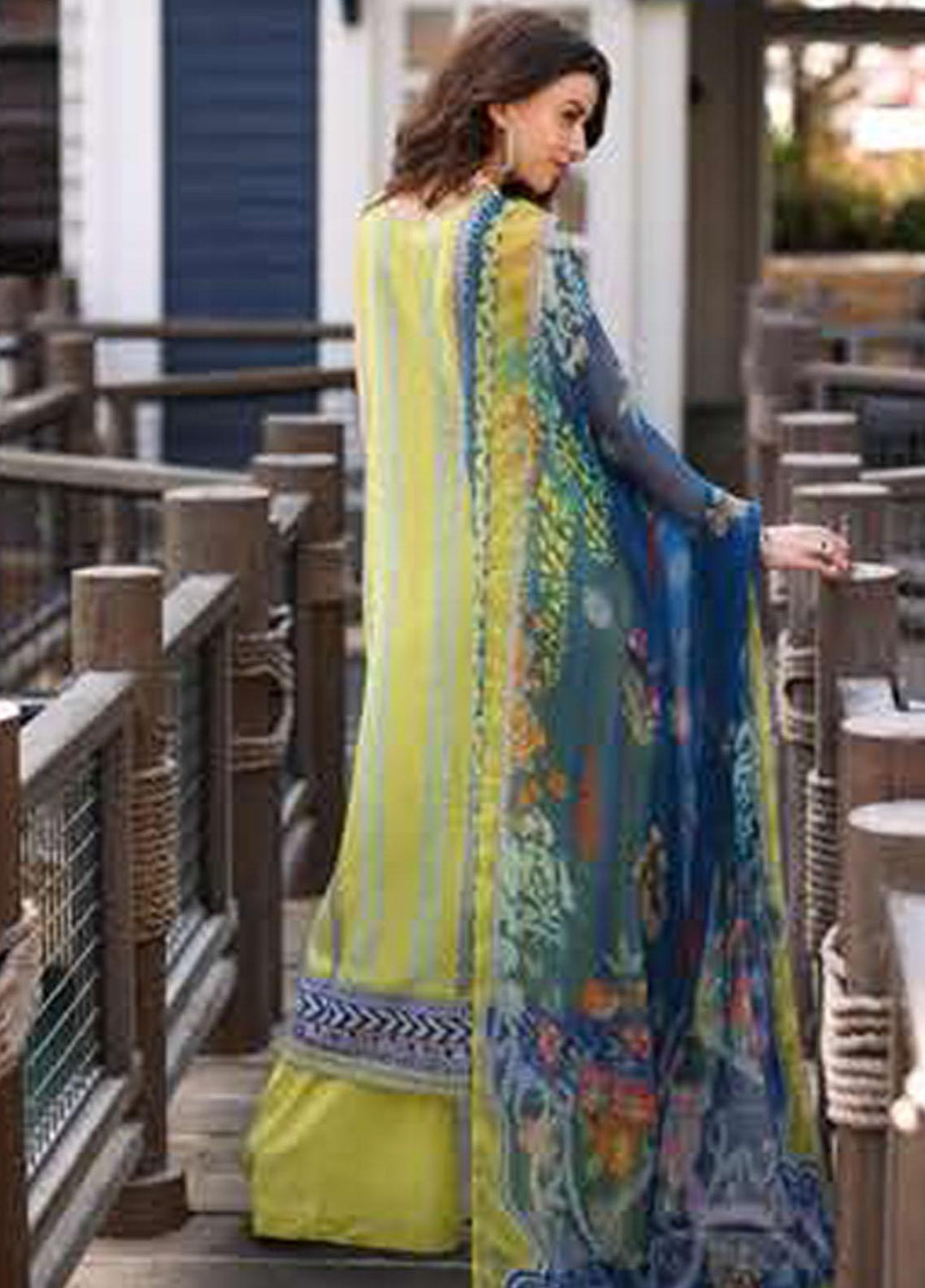 Noor by Saadia Asad Embroidered Lawn Suits Unstitched 3 Piece NSA23P D2-A - Luxury Collection