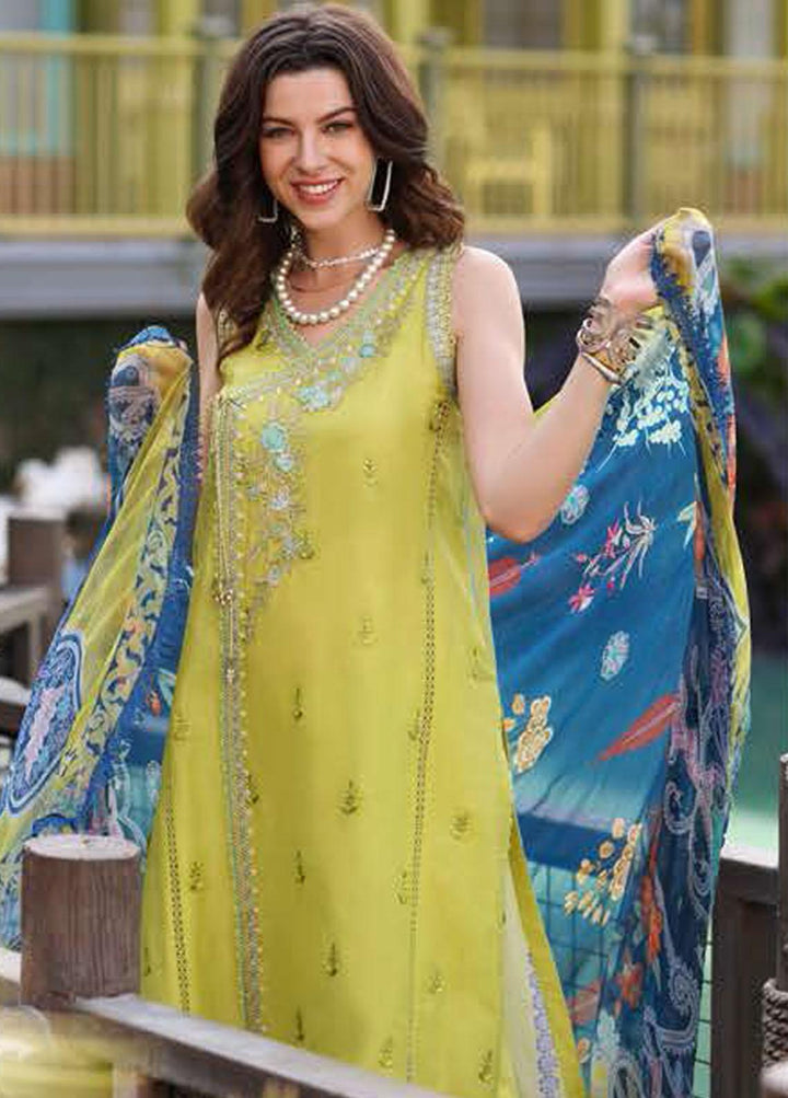 Noor by Saadia Asad Embroidered Lawn Suits Unstitched 3 Piece NSA23P D2-A - Luxury Collection