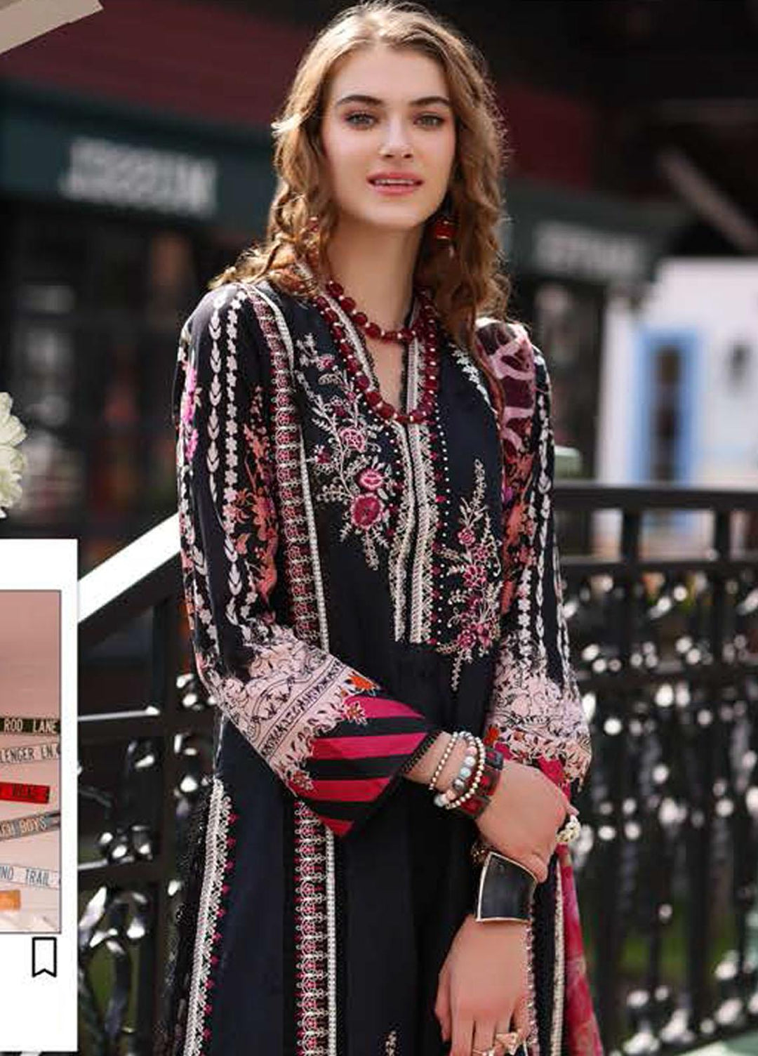 Noor by Saadia Asad Embroidered Lawn Suits Unstitched 3 Piece NSA23P D2-B - Luxury Collection