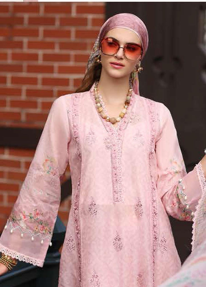 Noor by Saadia Asad Embroidered Lawn Suits Unstitched 3 Piece NSA23P D3-B - Luxury Collection