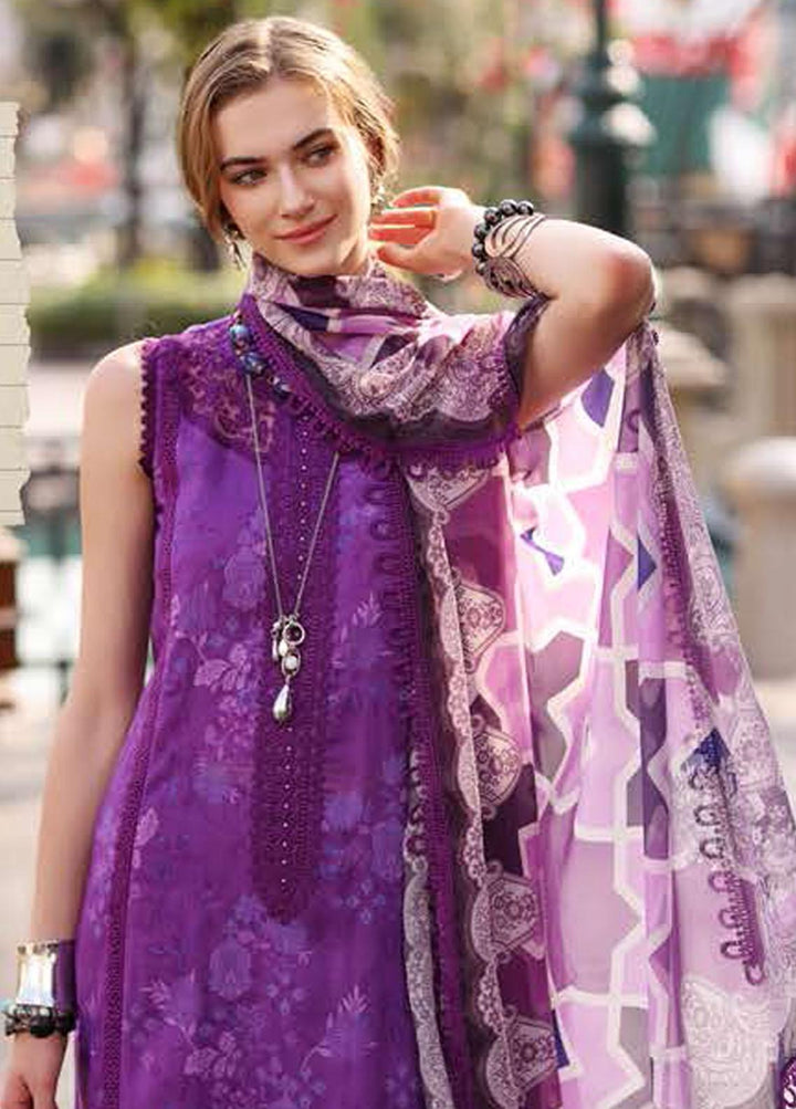 Noor by Saadia Asad Embroidered Lawn Suits Unstitched 3 Piece NSA23P D4-A - Luxury Collection