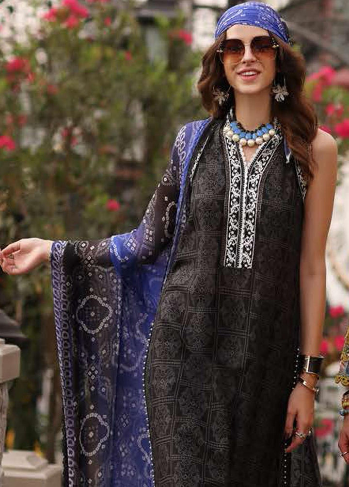 Noor by Saadia Asad Embroidered Lawn Suits Unstitched 3 Piece NSA23P D5-A - Luxury Collection