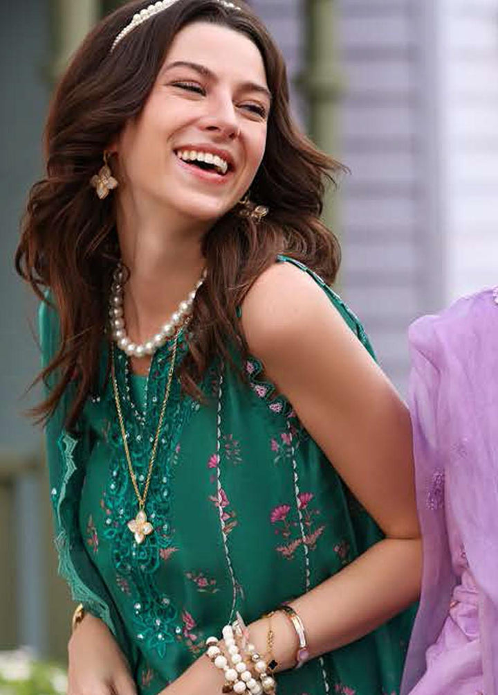 Noor by Saadia Asad Embroidered Lawn Suits Unstitched 3 Piece NSA23P D6-B - Luxury Collection