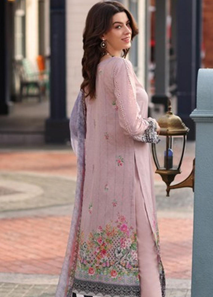 Noor by Saadia Asad Embroidered Lawn Suits Unstitched 3 Piece NSA23P D7-A - Luxury Collection