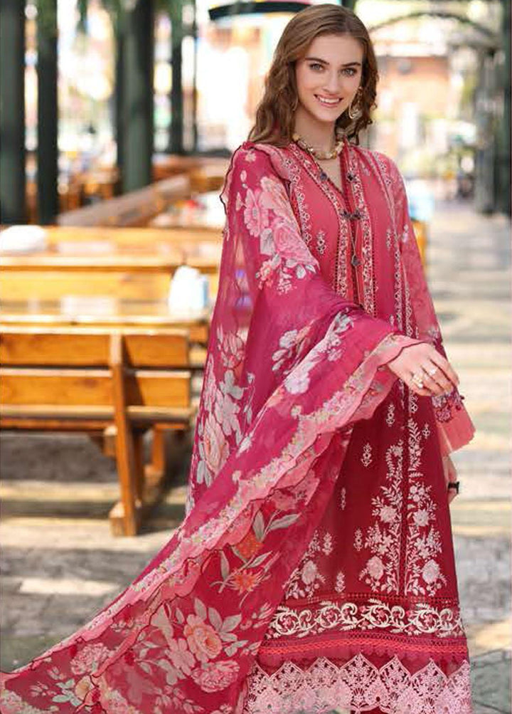 Noor by Saadia Asad Embroidered Lawn Suits Unstitched 3 Piece NSA23P D8-A - Luxury Collection