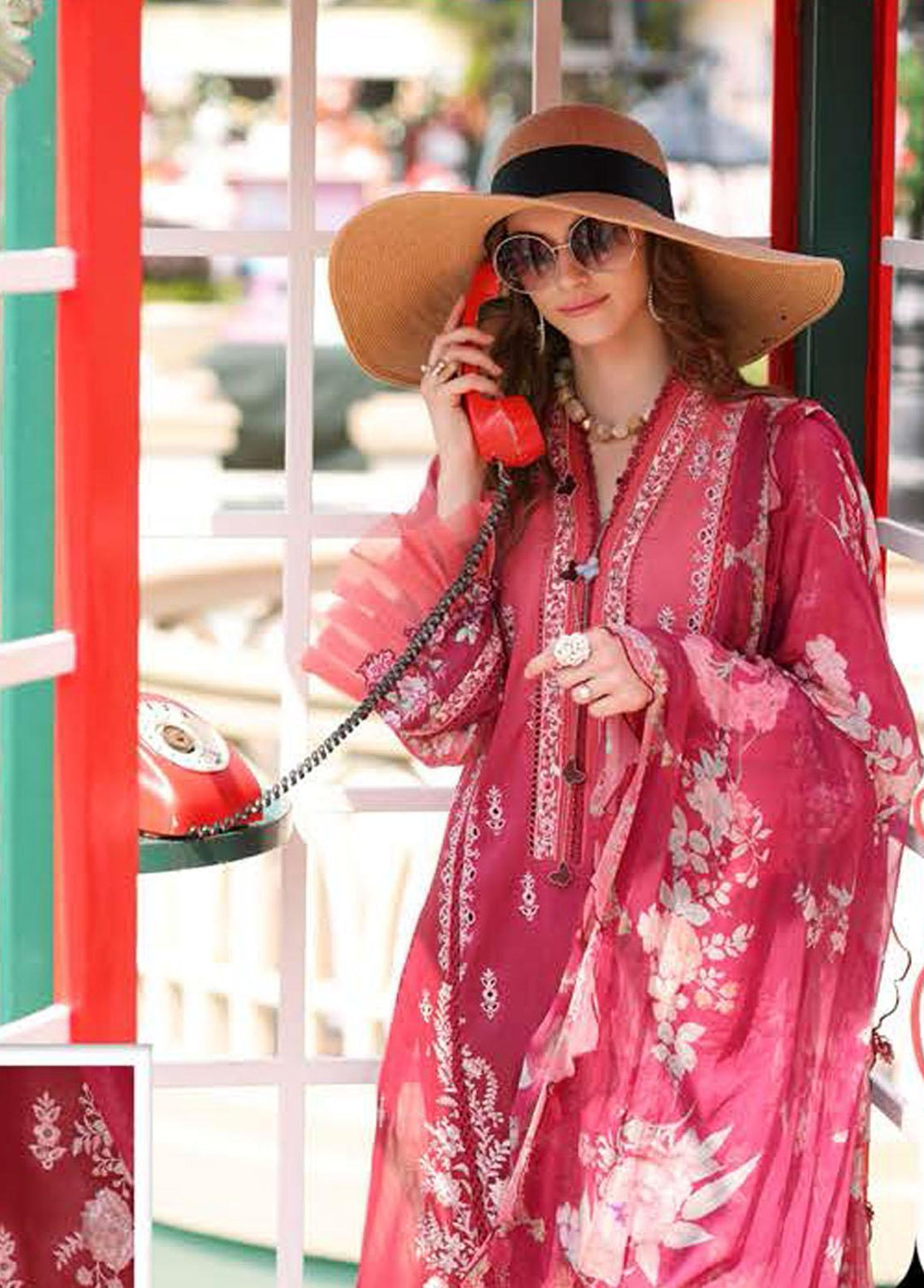 Noor by Saadia Asad Embroidered Lawn Suits Unstitched 3 Piece NSA23P D8-A - Luxury Collection