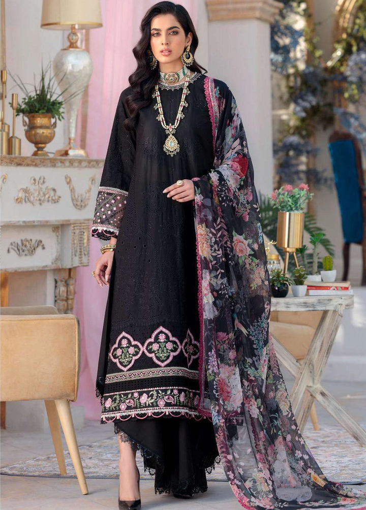Noor By Saadia Asad Embroidered Lawn Suits Unstitched 3 Piece SA22CK D10-B - Luxury Collection