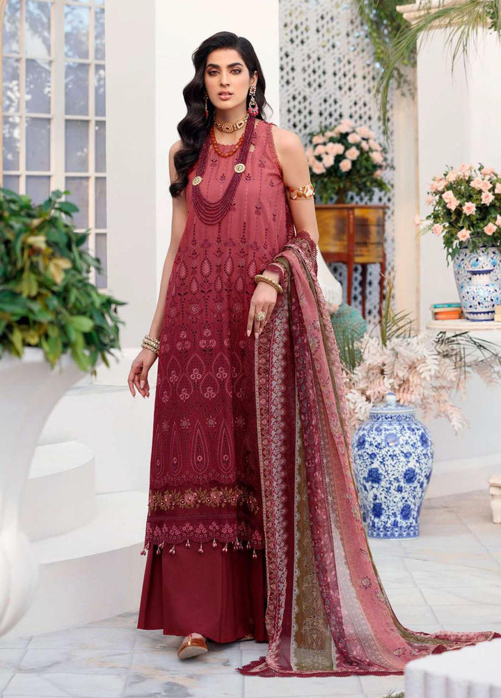 Noor By Saadia Asad Embroidered Lawn Suits Unstitched 3 Piece SA22CK D11-A - Luxury Collection