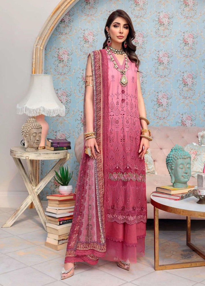 Noor By Saadia Asad Embroidered Lawn Suits Unstitched 3 Piece SA22CK D11-B - Luxury Collection