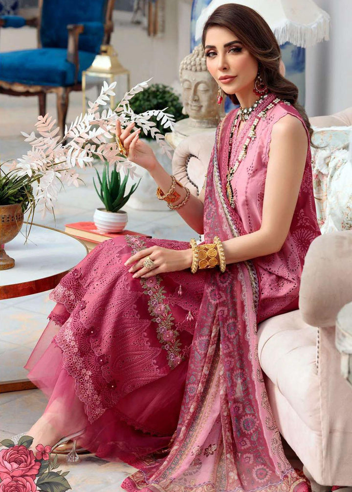 Noor By Saadia Asad Embroidered Lawn Suits Unstitched 3 Piece SA22CK D11-B - Luxury Collection