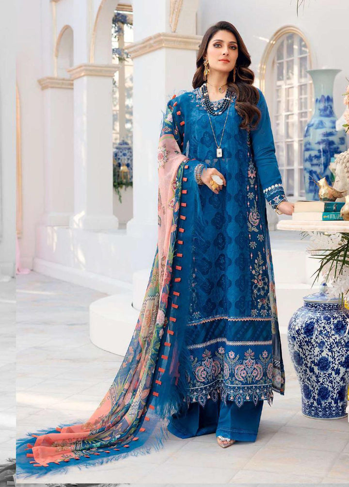 Noor By Saadia Asad Embroidered Lawn Suits Unstitched 3 Piece SA22CK D12-A - Luxury Collection