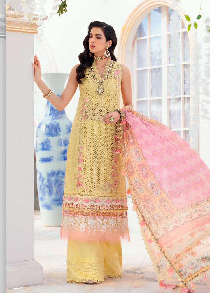Noor By Saadia Asad Embroidered Lawn Suits Unstitched 3 Piece SA22CK D2-B - Luxury Collection