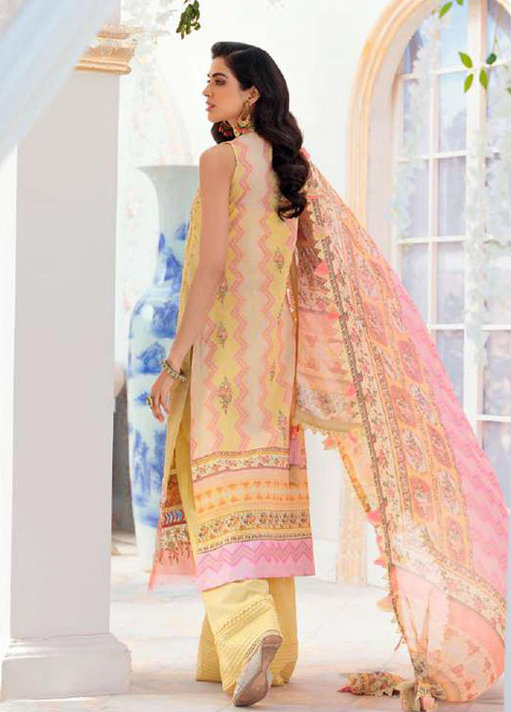 Noor By Saadia Asad Embroidered Lawn Suits Unstitched 3 Piece SA22CK D2-B - Luxury Collection