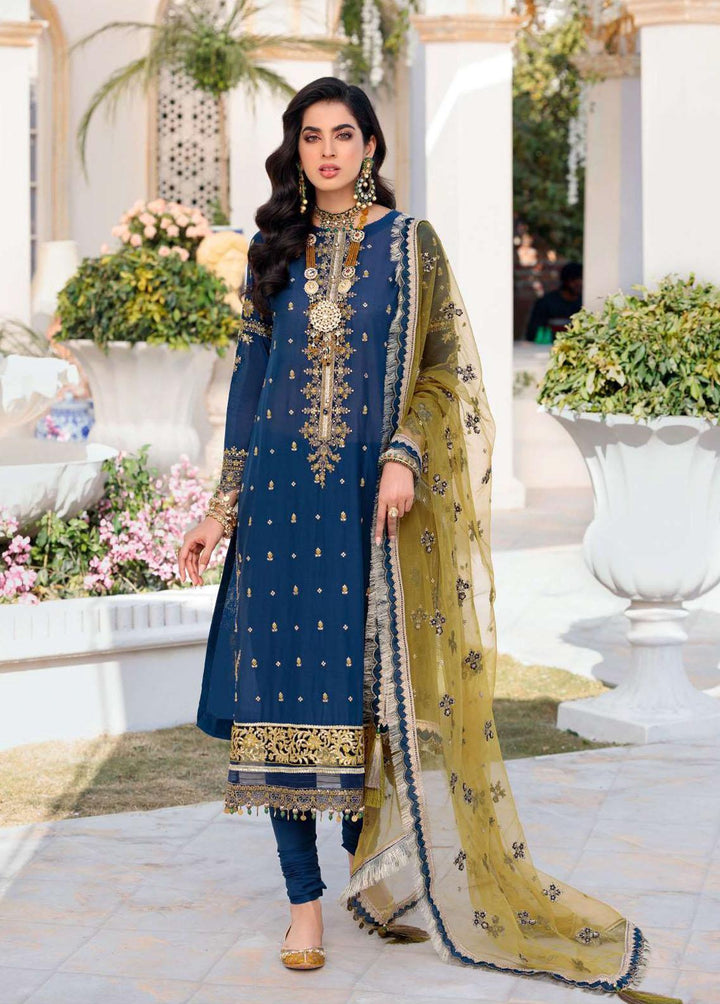 Noor By Saadia Asad Embroidered Lawn Suits Unstitched 3 Piece SA22CK D3-A - Luxury Collection
