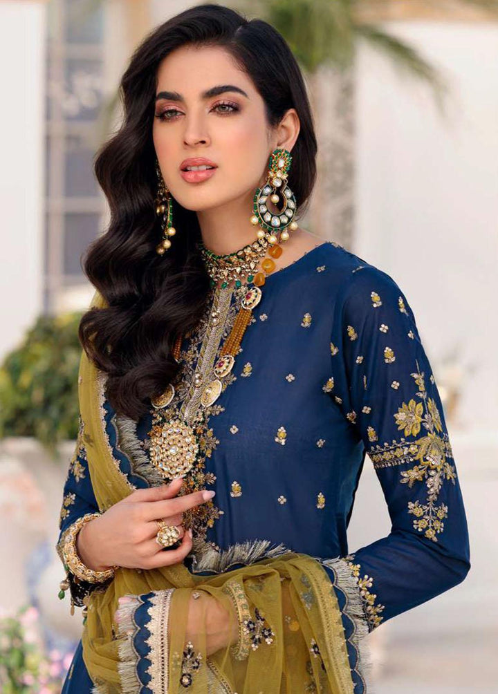 Noor By Saadia Asad Embroidered Lawn Suits Unstitched 3 Piece SA22CK D3-A - Luxury Collection