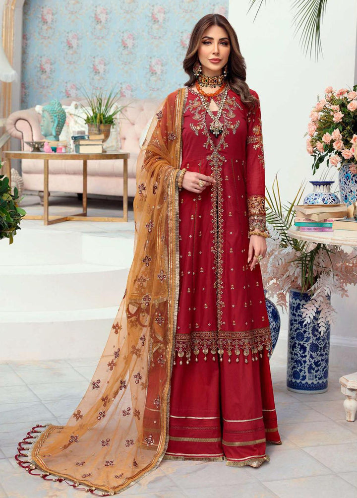 Noor By Saadia Asad Embroidered Lawn Suits Unstitched 3 Piece SA22CK D3-B - Luxury Collection