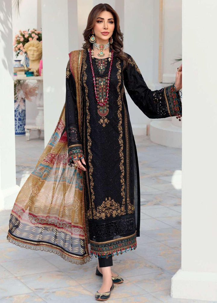 Noor By Saadia Asad Embroidered Lawn Suits Unstitched 3 Piece SA22CK D5-A - Luxury Collection