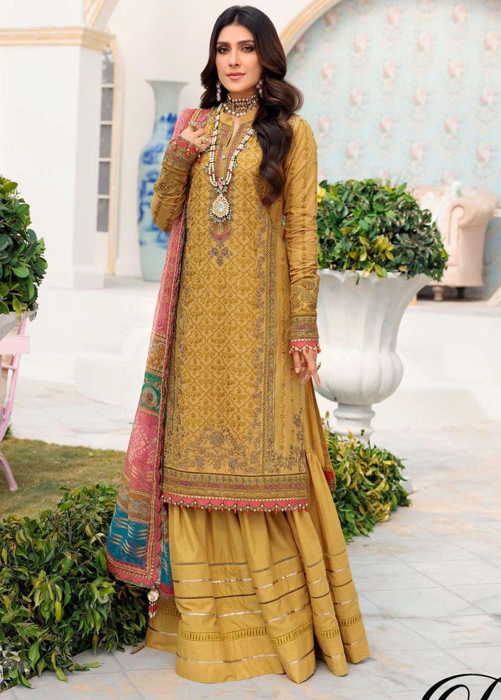 Noor By Saadia Asad Embroidered Lawn Suits Unstitched 3 Piece SA22CK D5-B - Luxury Collection