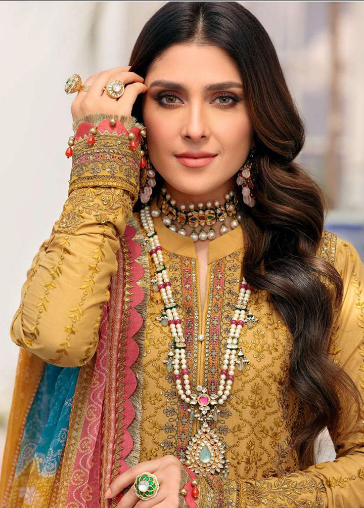 Noor By Saadia Asad Embroidered Lawn Suits Unstitched 3 Piece SA22CK D5-B - Luxury Collection