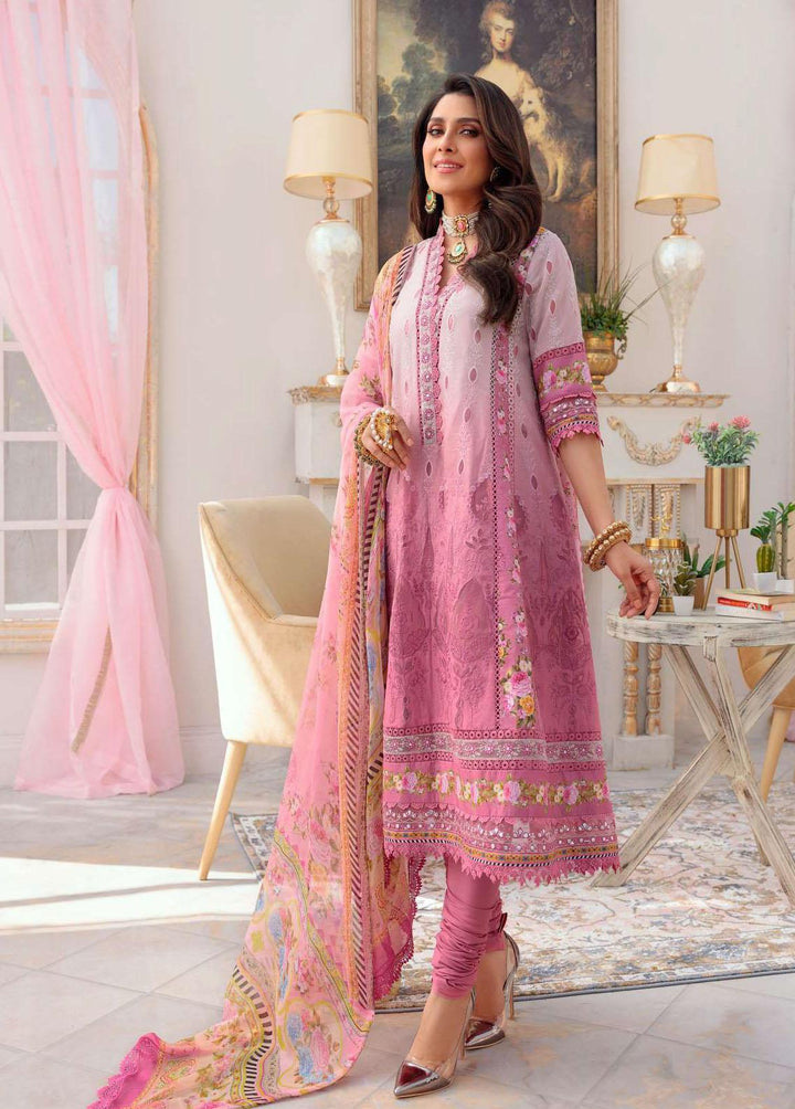 Noor By Saadia Asad Embroidered Lawn Suits Unstitched 3 Piece SA22CK D9-A - Luxury Collection