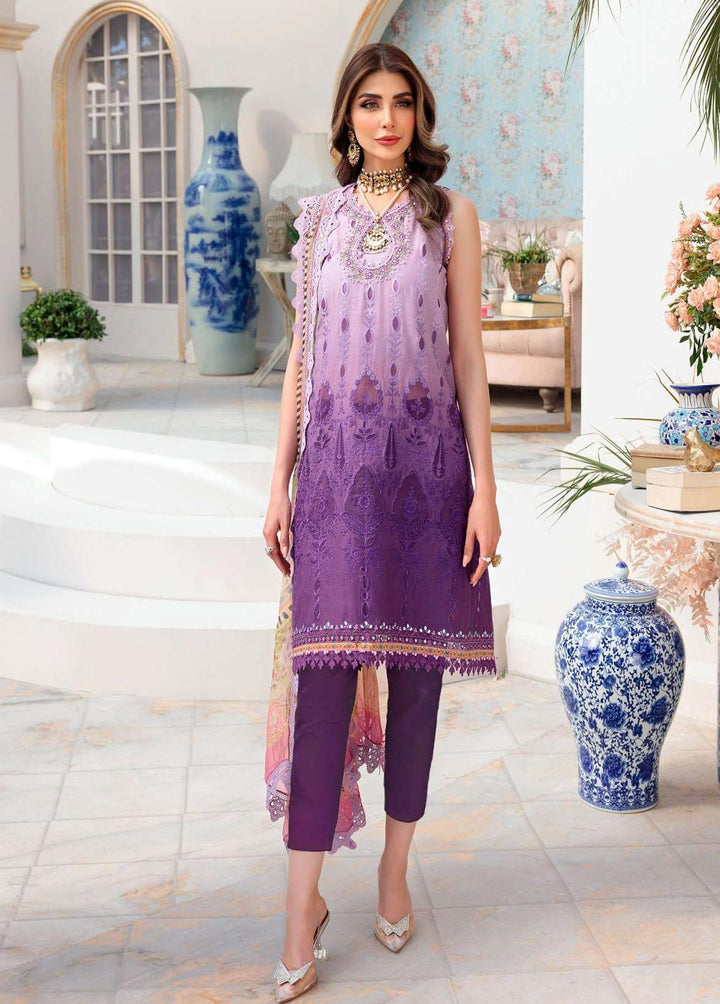 Noor By Saadia Asad Embroidered Lawn Suits Unstitched 3 Piece SA22CK D9-B - Luxury Collection
