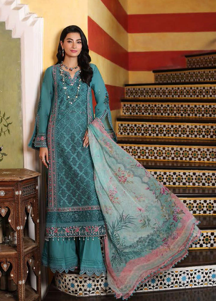 Noor By Saadia Asad Embroidered Chikankari Lawn Suits Unstitched 3 Piece NSA23LC D2-B - Luxury Lawn Collection