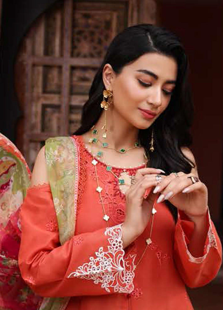 Noor By Saadia Asad Embroidered Chikankari Lawn Suits Unstitched 3 Piece NSA23LC D6-B - Luxury Lawn Collection