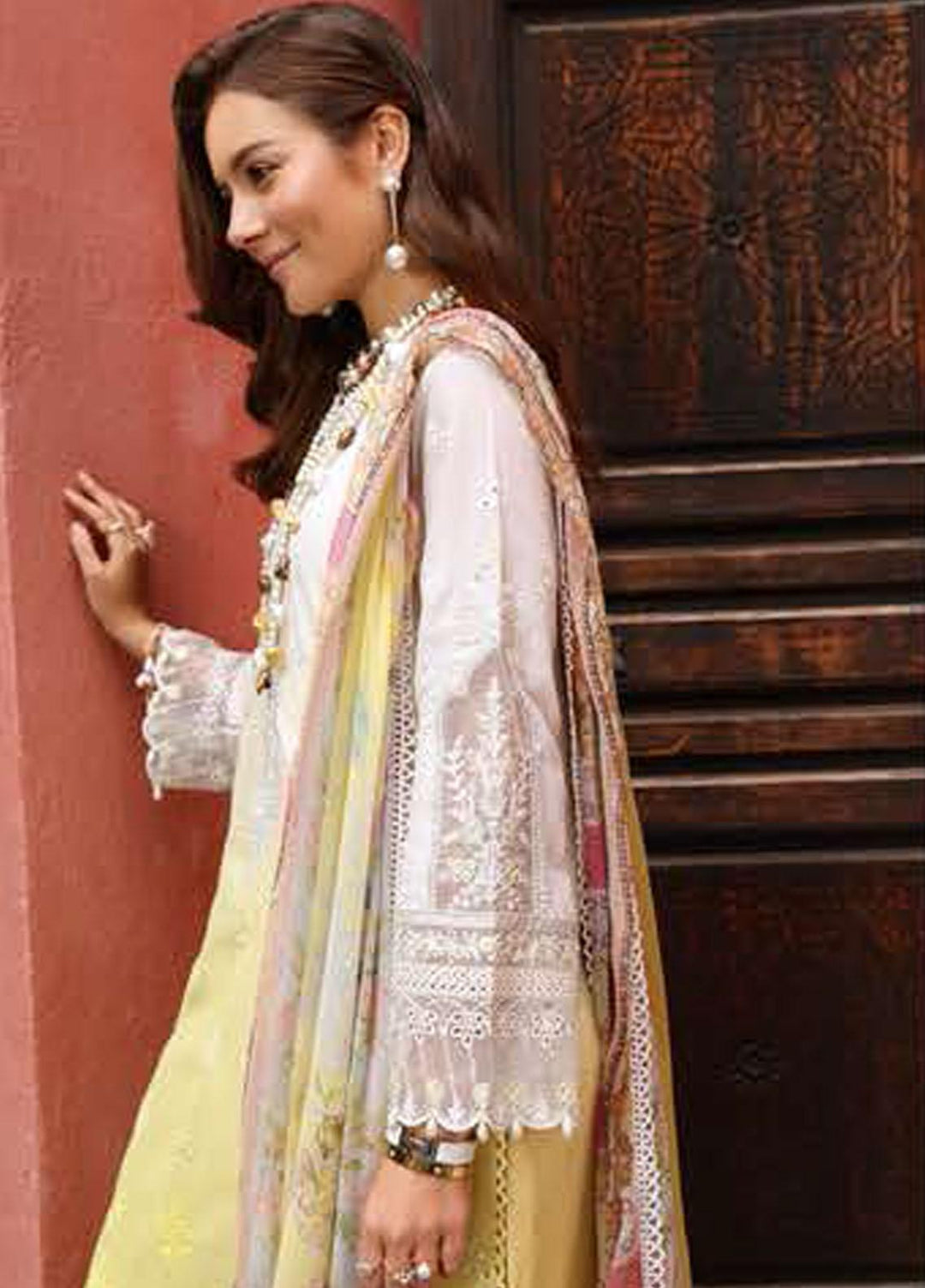 Noor By Saadia Asad Embroidered Chikankari Lawn Suits Unstitched 3 Piece NSA23LC D7-A - Luxury Lawn Collection