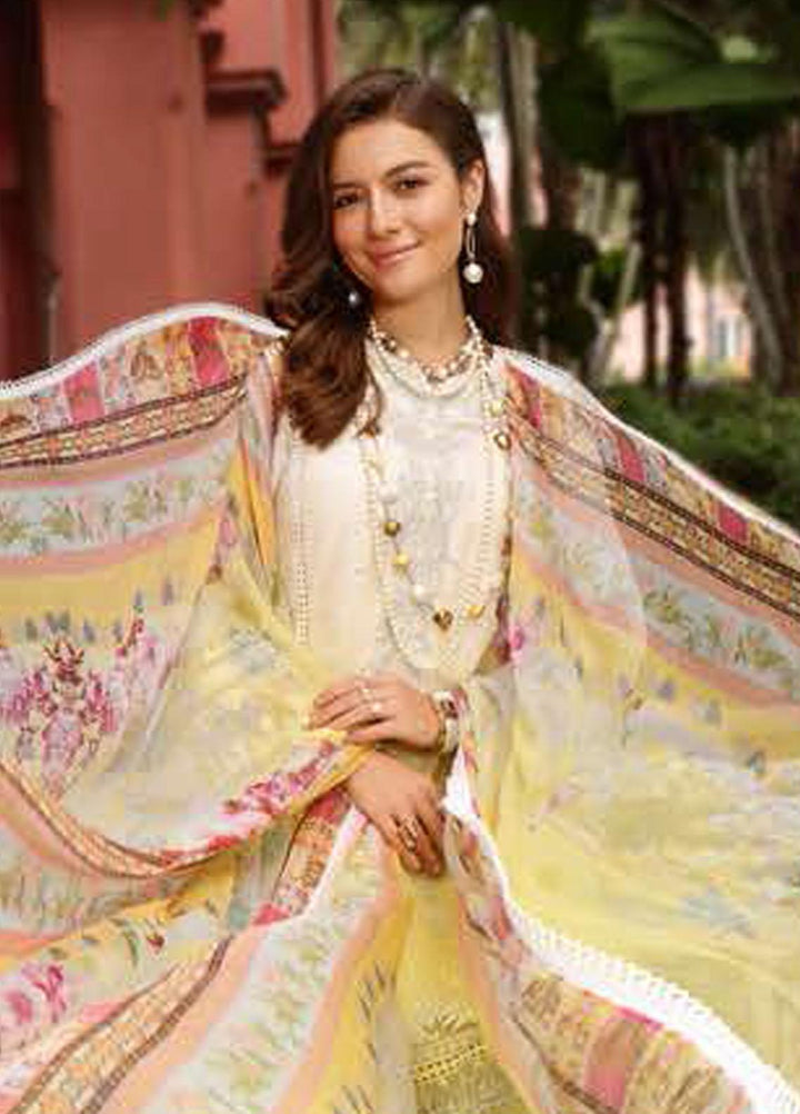 Noor By Saadia Asad Embroidered Chikankari Lawn Suits Unstitched 3 Piece NSA23LC D7-A - Luxury Lawn Collection