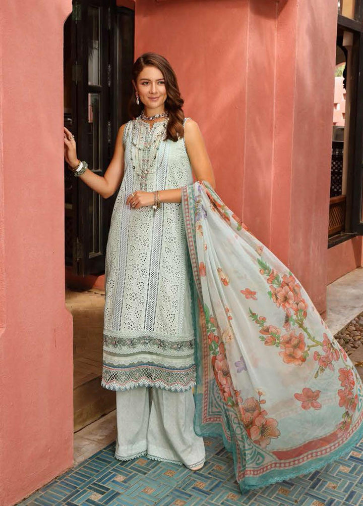 Noor By Saadia Asad Embroidered Chikankari Lawn Suits Unstitched 3 Piece NSA23LC D8-A - Luxury Lawn Collection