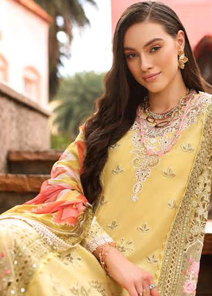 Noor By Saadia Asad Embroidered Chikankari Lawn Suits Unstitched 3 Piece NSA23LC D9-A - Luxury Lawn Collection