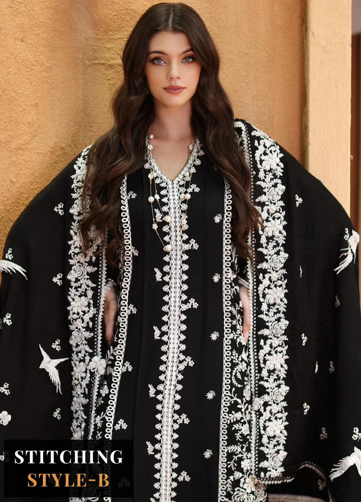 Noor By Saadia Asad Embroidered Linen Suits Unstitched 3 Piece NSA23WS D1 - Winter Collection
