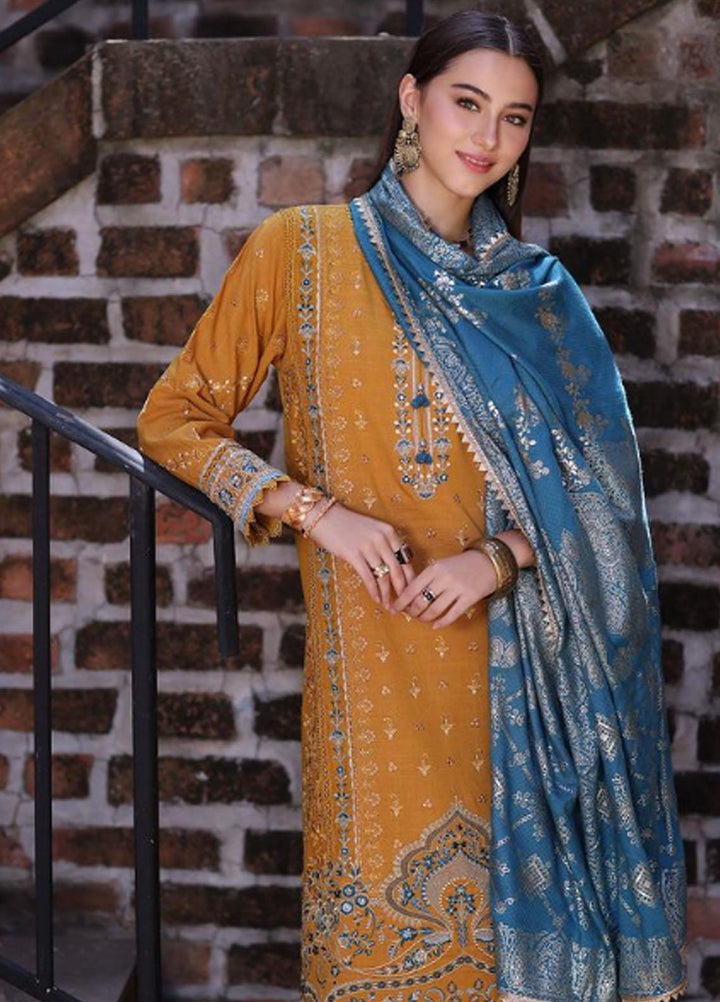 Noor By Saadia Asad Embroidered Khaddar Suits Unstitched 3 Piece NSA23WS D4 - Winter Collection