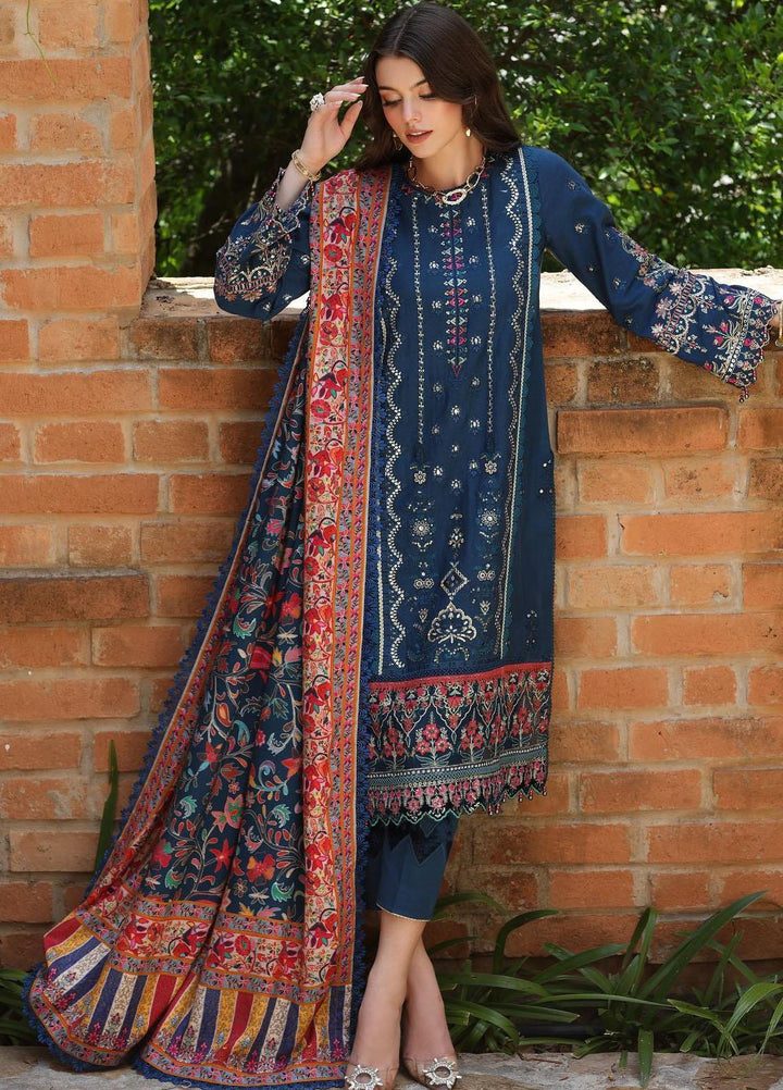 Noor By Saadia Asad Embroidered Khaddar Suits Unstitched 3 Piece NSA23WS D5 - Winter Collection